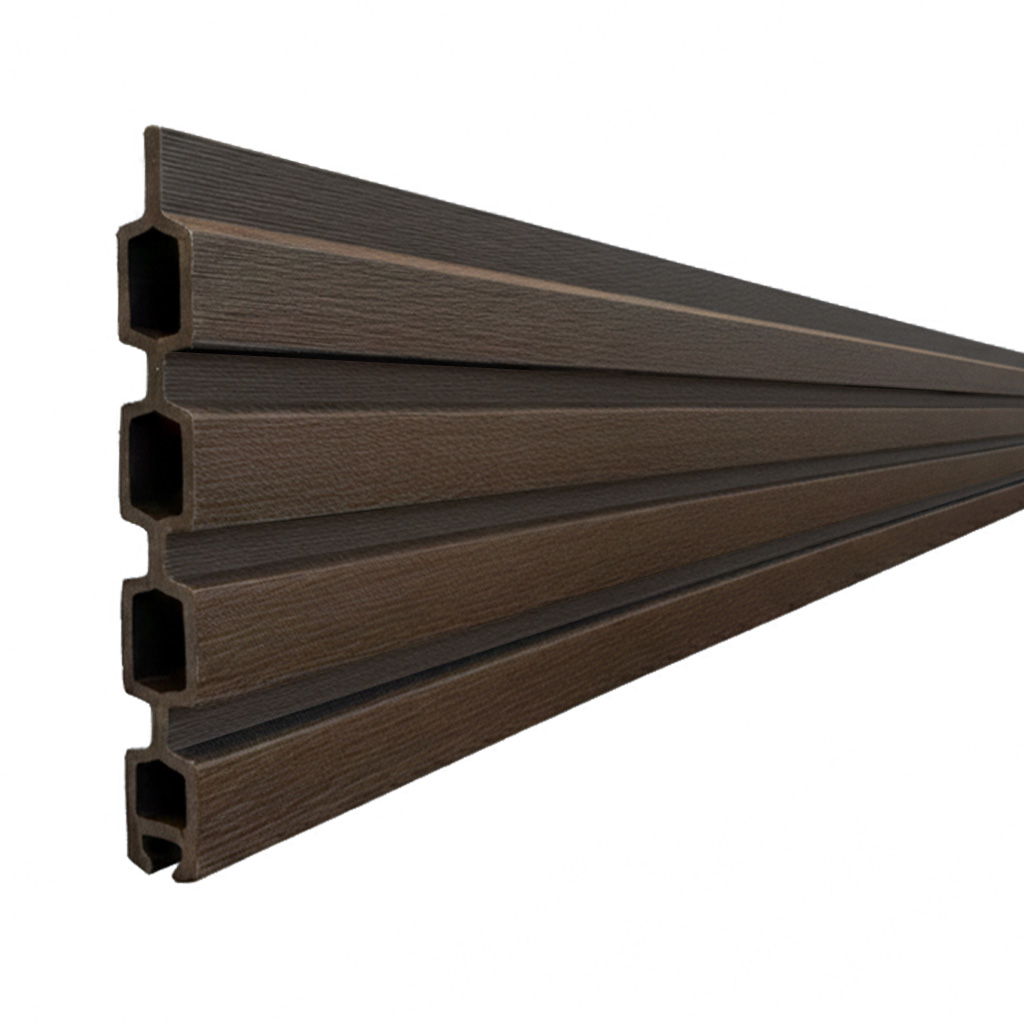 CompoGarden composiet poort Rhombus horizontaal – Donkerbruin met antraciet aluminium frame