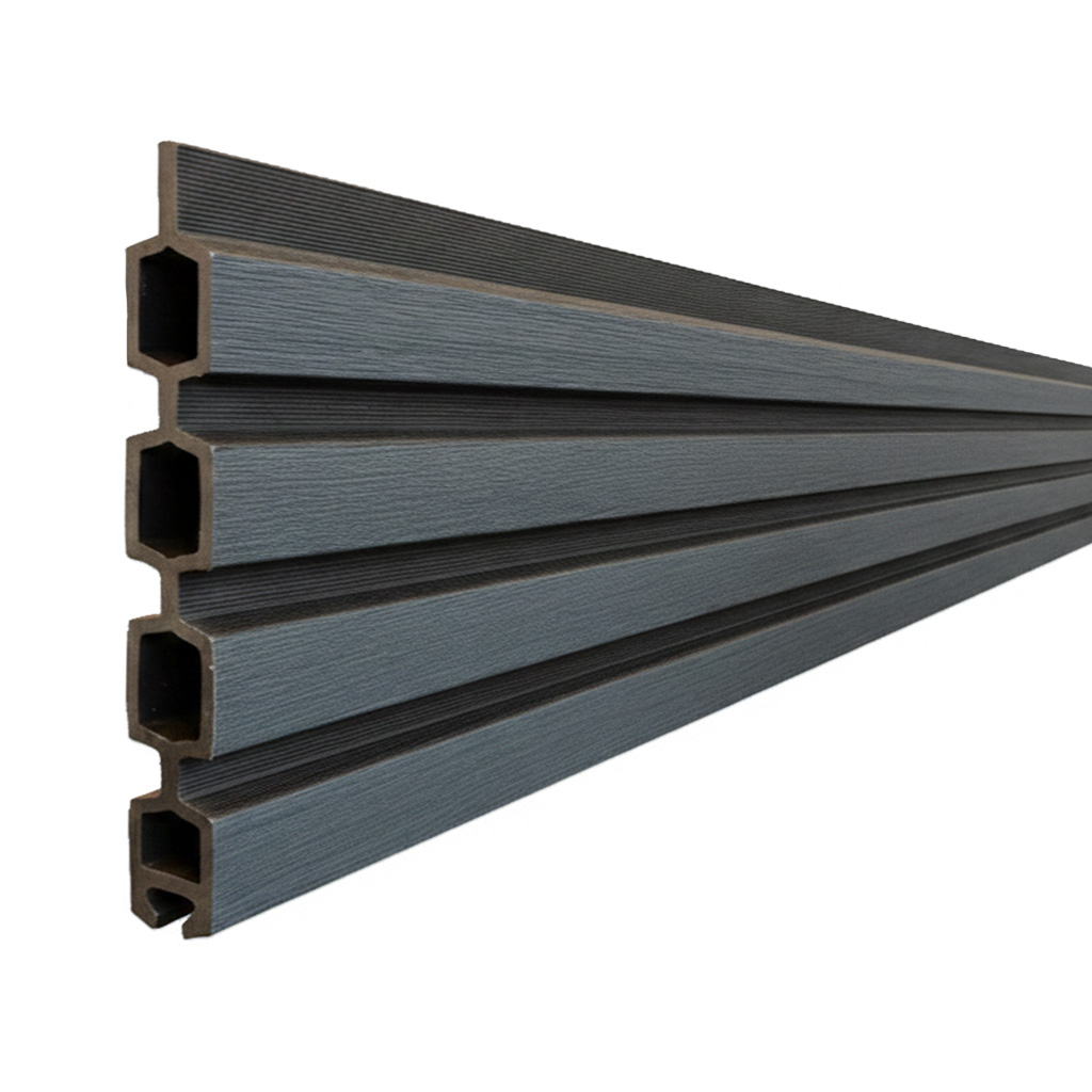 CompoGarden dubbele composiet poort Rhombus Schaduw verticaal – Antraciet met stalen frame
