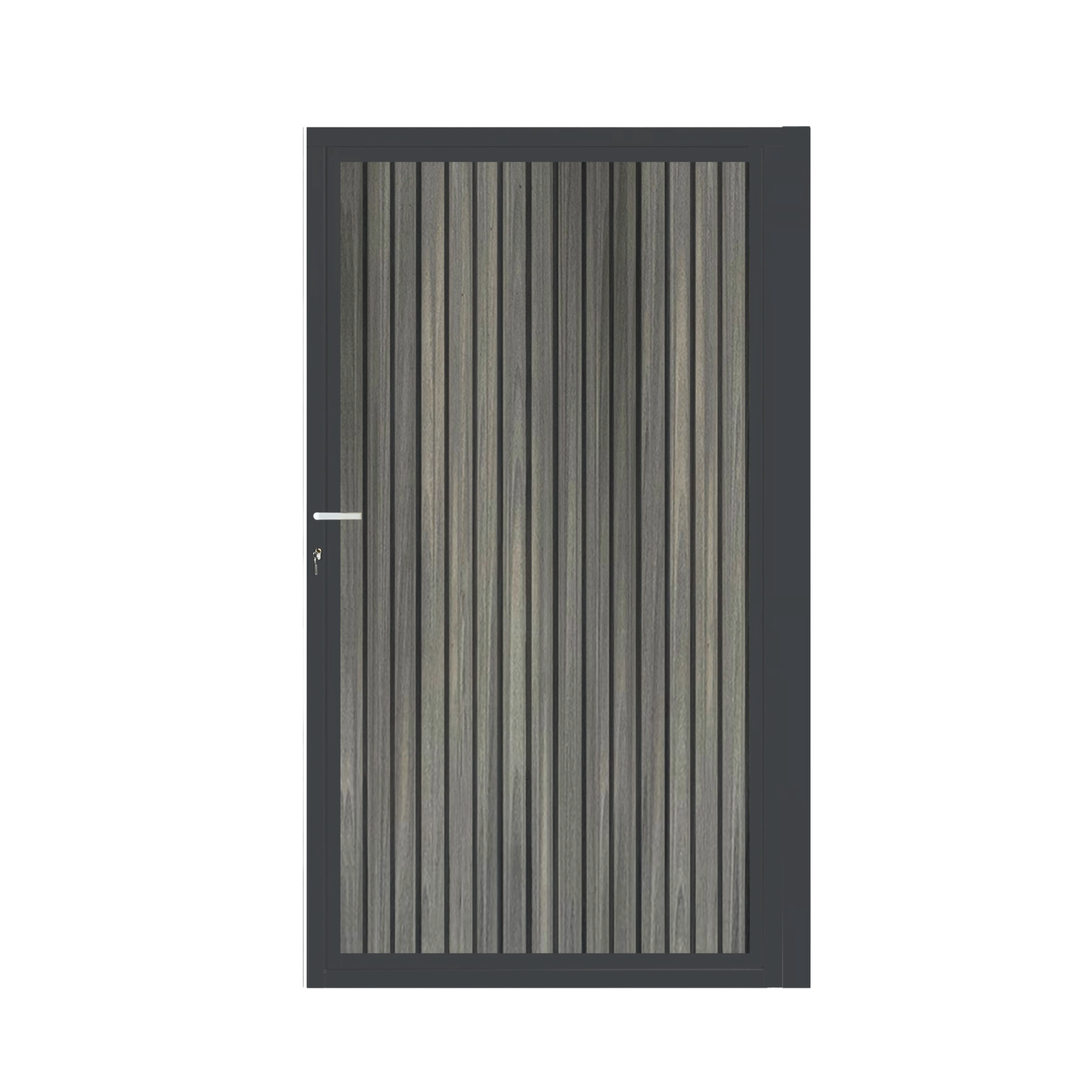 CompoGarden composiet poort Rhombus verticaal – Antraciet met stalen frame
