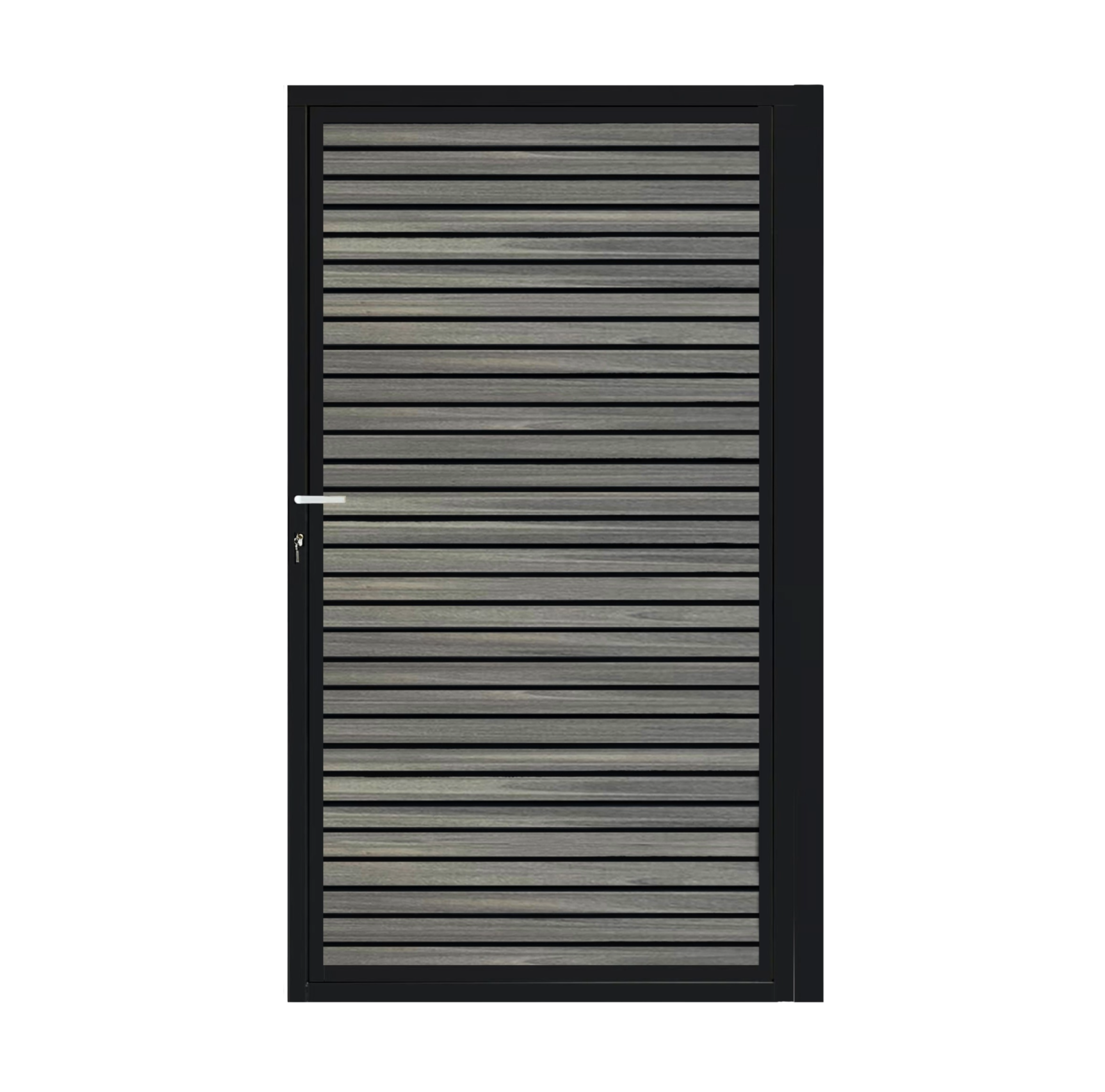 CompoGarden composiet poort Rhombus Schaduw horizontaal – Antraciet met zwart stalen frame