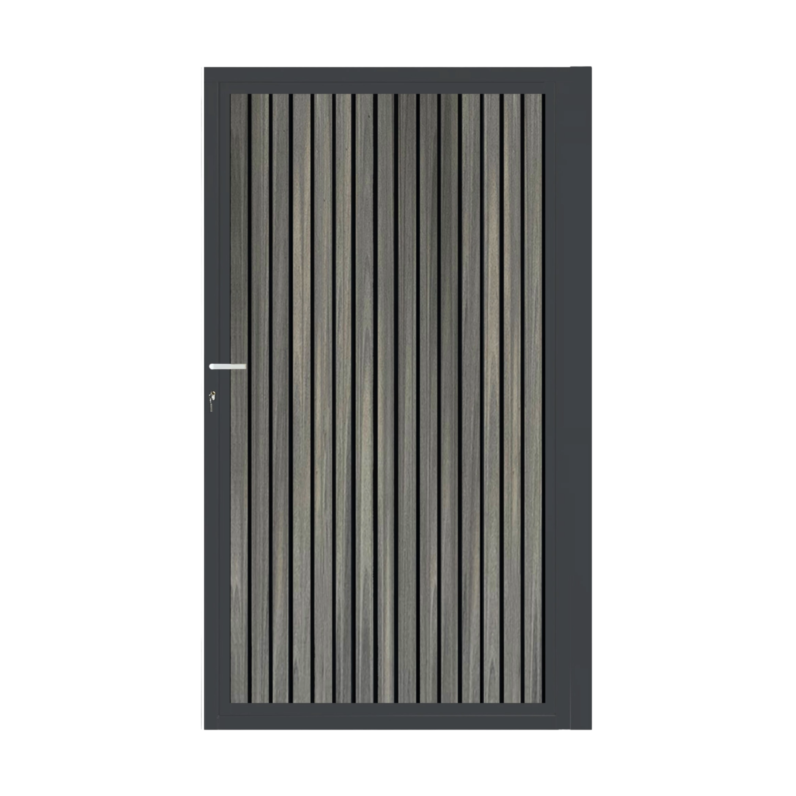 CompoGarden composiet poort Rhombus Schaduw verticaal – Antraciet met stalen frame