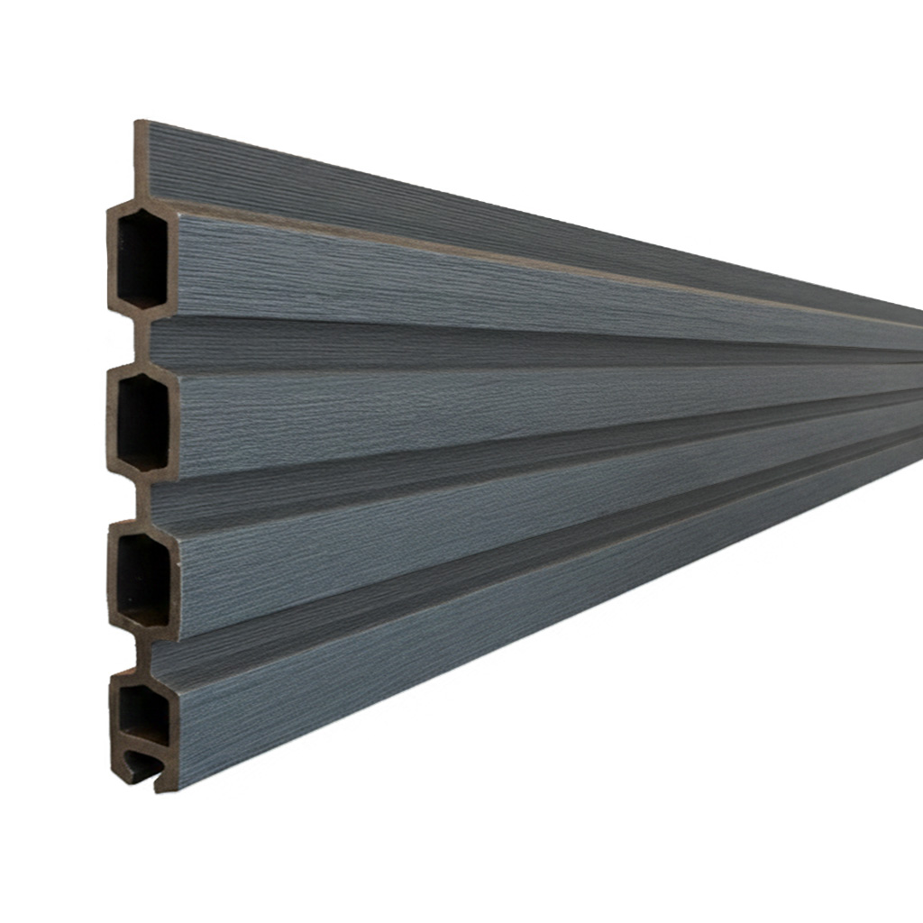 CompoGarden dubbele composiet poort Rhombus horizontaal – Antraciet met aluminium frame