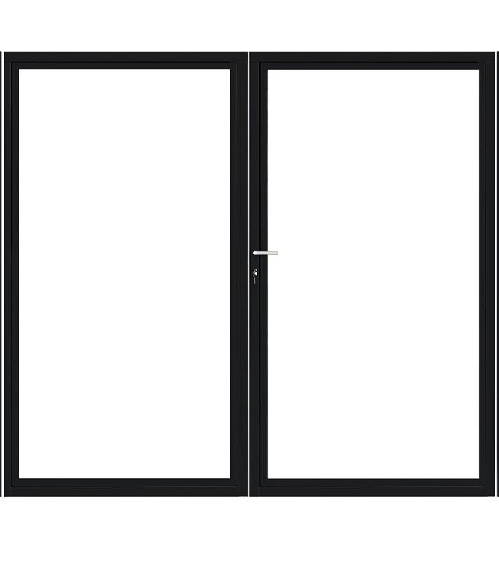 CompoGarden dubbele composiet poort Rhombus Schaduw verticaal – Donkerbruin met zwart stalen frame